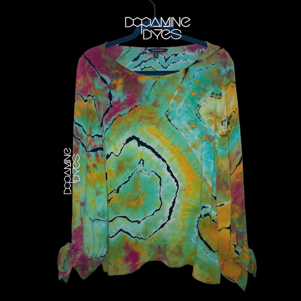 Geode hand dyed Banana Republic blouse